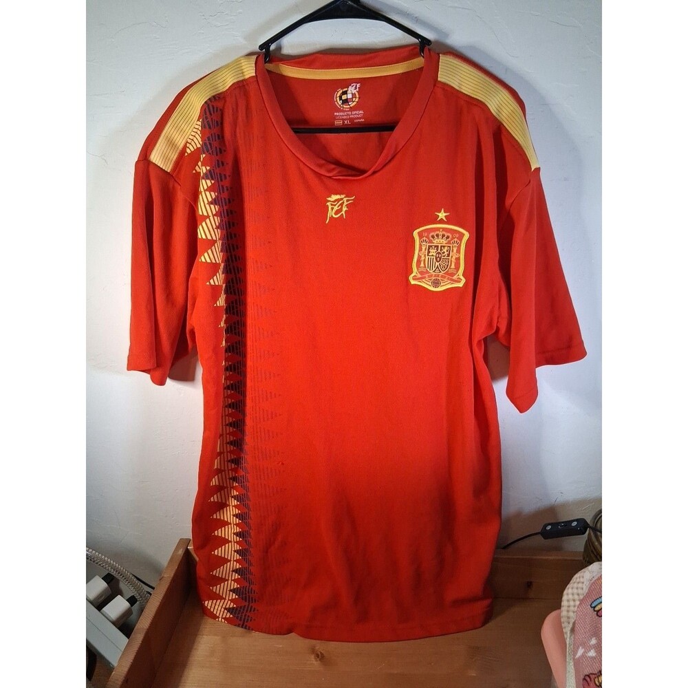 Spain National Soccer Team Jersey Todd #10 Sz XL Mens Red FCF Read